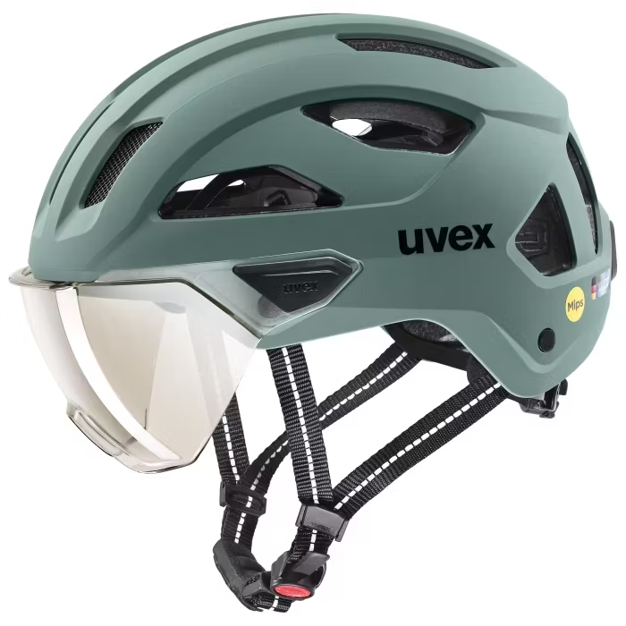 UVEX Helm stride visor MIPS, sage green matt, 56-59cm